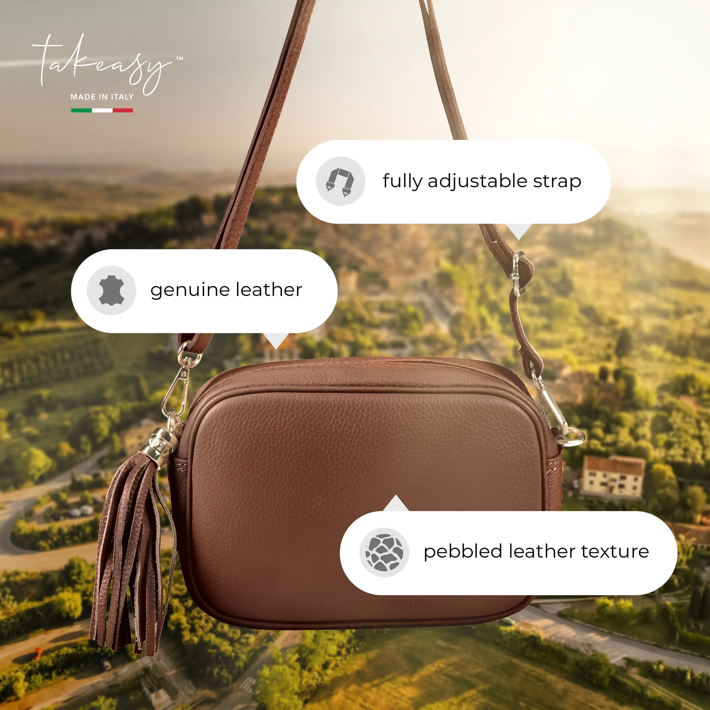 TAKEASY Calf Leather Crossbody Bag 231302