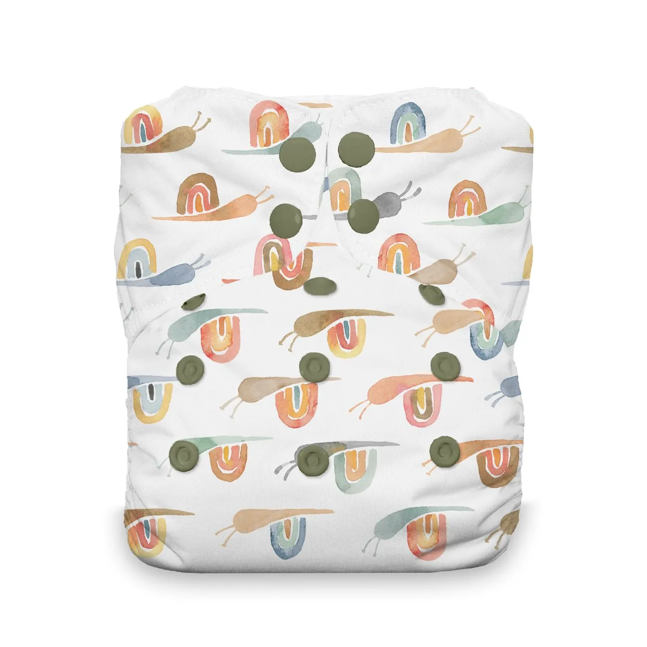 Thirsties - Rainbow Snails - Snap, Stay Dry - One Size All-in-One