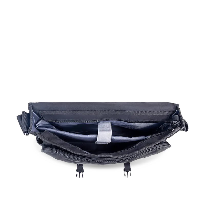 Thomas Laptop Messenger Bag in Black