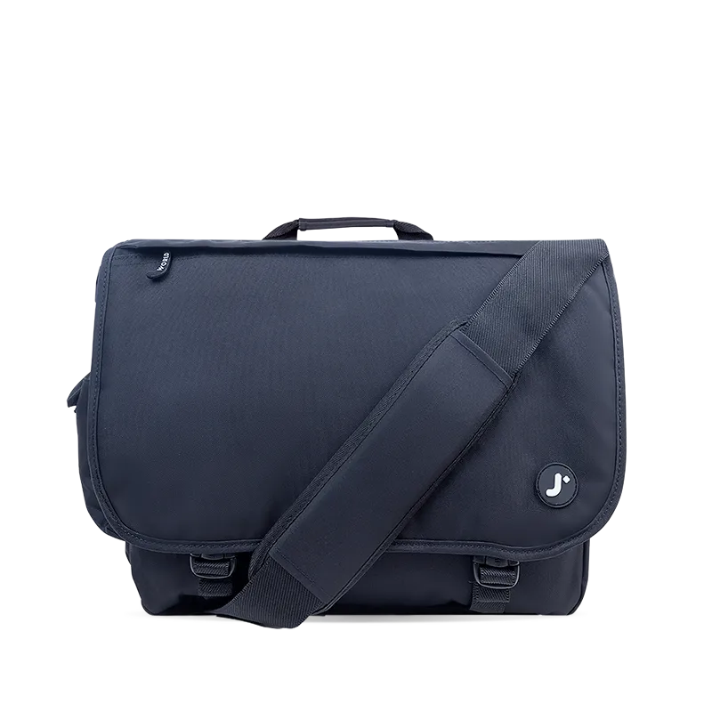 Thomas Laptop Messenger Bag in Black