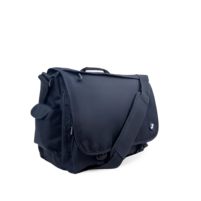 Thomas Laptop Messenger Bag in Black