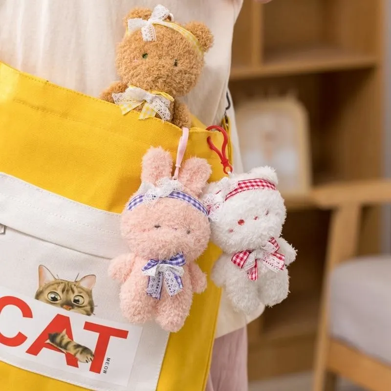 Tiny Baby Bear & Bun Keychains