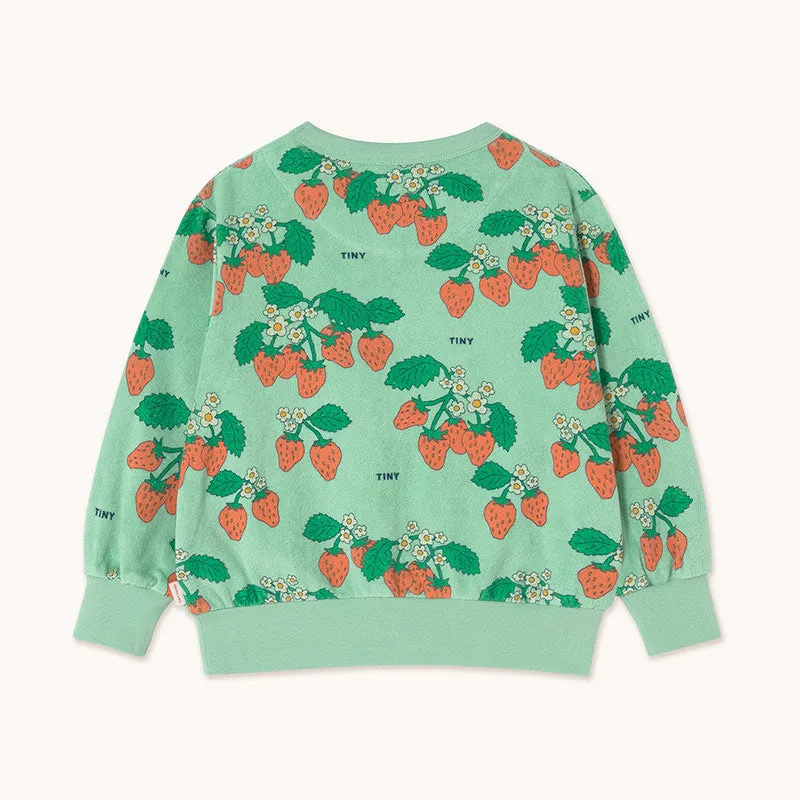 Tiny Cottons - Strawberries sweatshirt - emerald