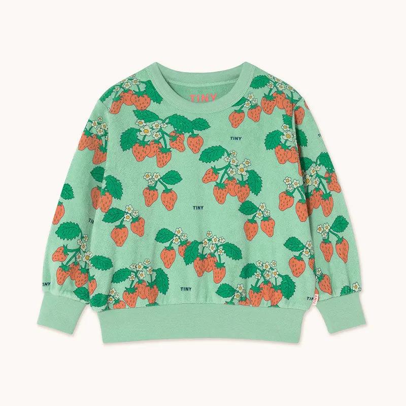 Tiny Cottons - Strawberries sweatshirt - emerald