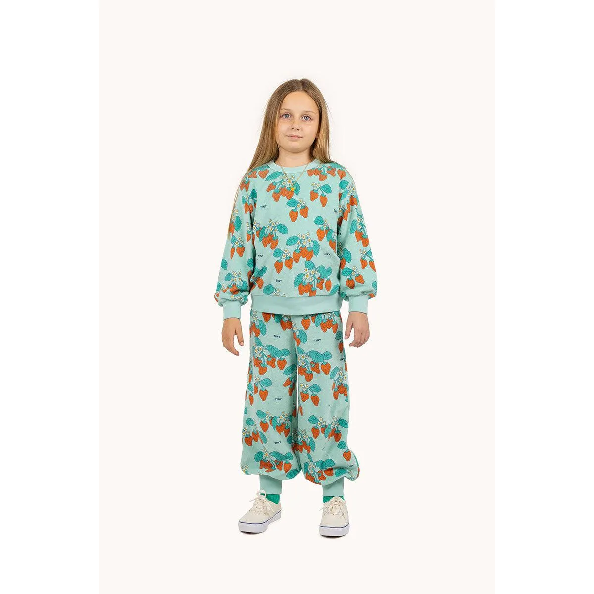 Tiny Cottons - Strawberries sweatshirt - emerald