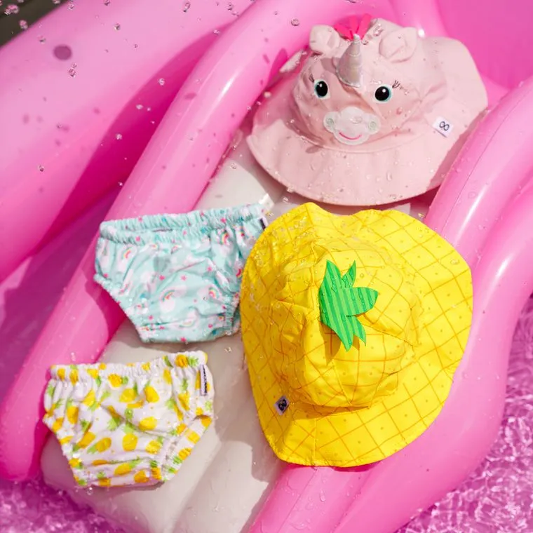 Toddler/Kids UPF50  Swim Diaper/Sun Hat Set Alicorn