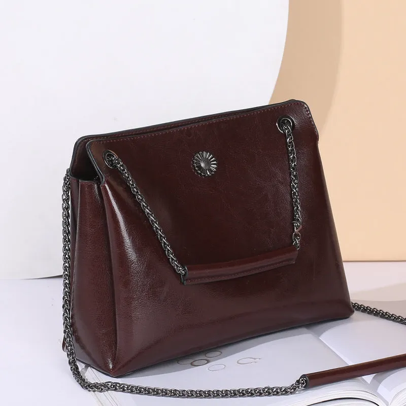 Top Grain Leather Messenger Bag Women Leather Shoulder Bag Casual Genuine Natural Leather Crossbody Bag SX55-519