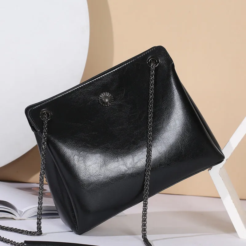 Top Grain Leather Messenger Bag Women Leather Shoulder Bag Casual Genuine Natural Leather Crossbody Bag SX55-519