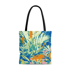 Tote Bag, Blue Warhol Garden