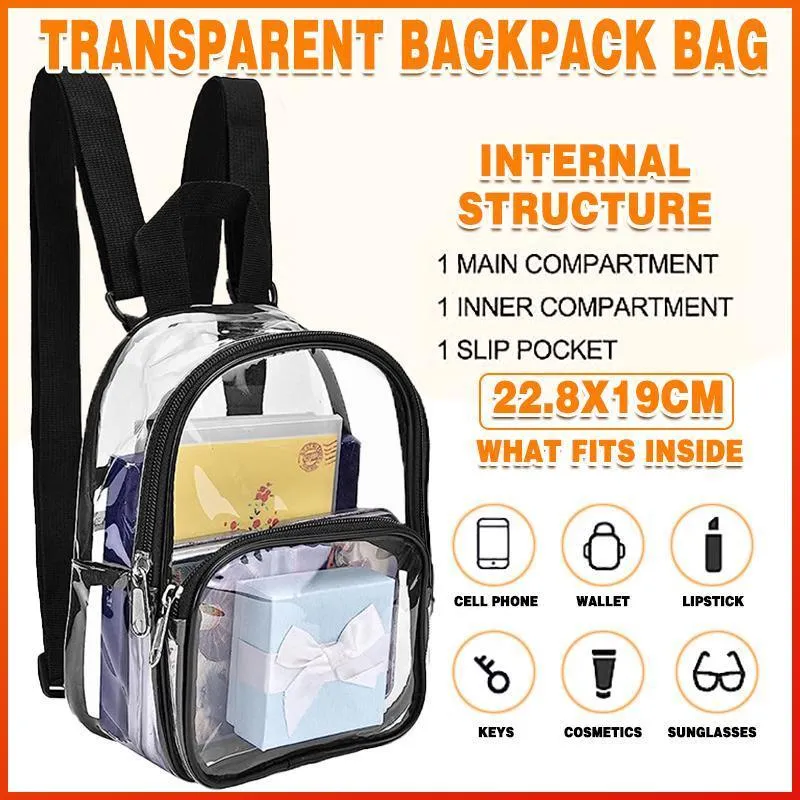 Transparent Backpack Bag 1PC