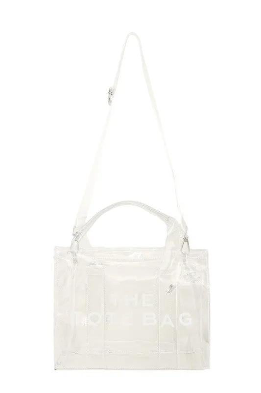 Transparent Clear Crossbody Tote Bag