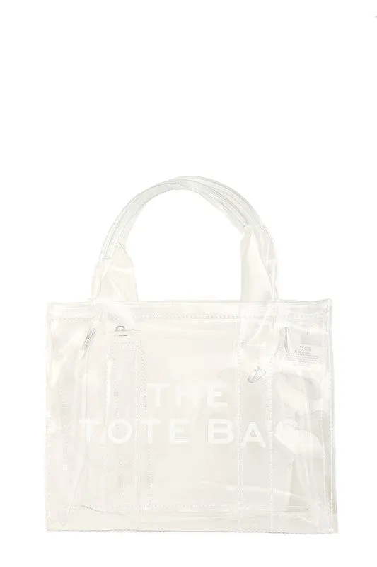 Transparent Clear Crossbody Tote Bag
