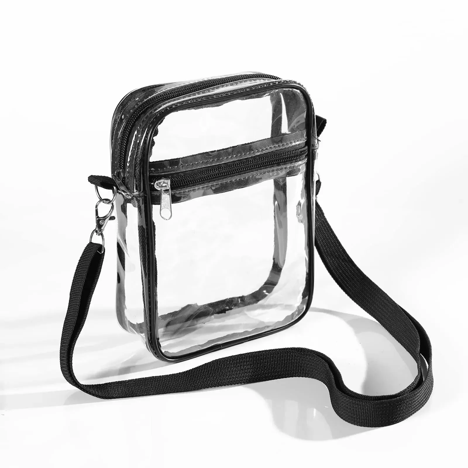 Transparent Crossbody Bags Women Summer All-Match Fashion Clear PVC Handbags Small Simple Zipper Shoulder Bag Purses Phone Bag
