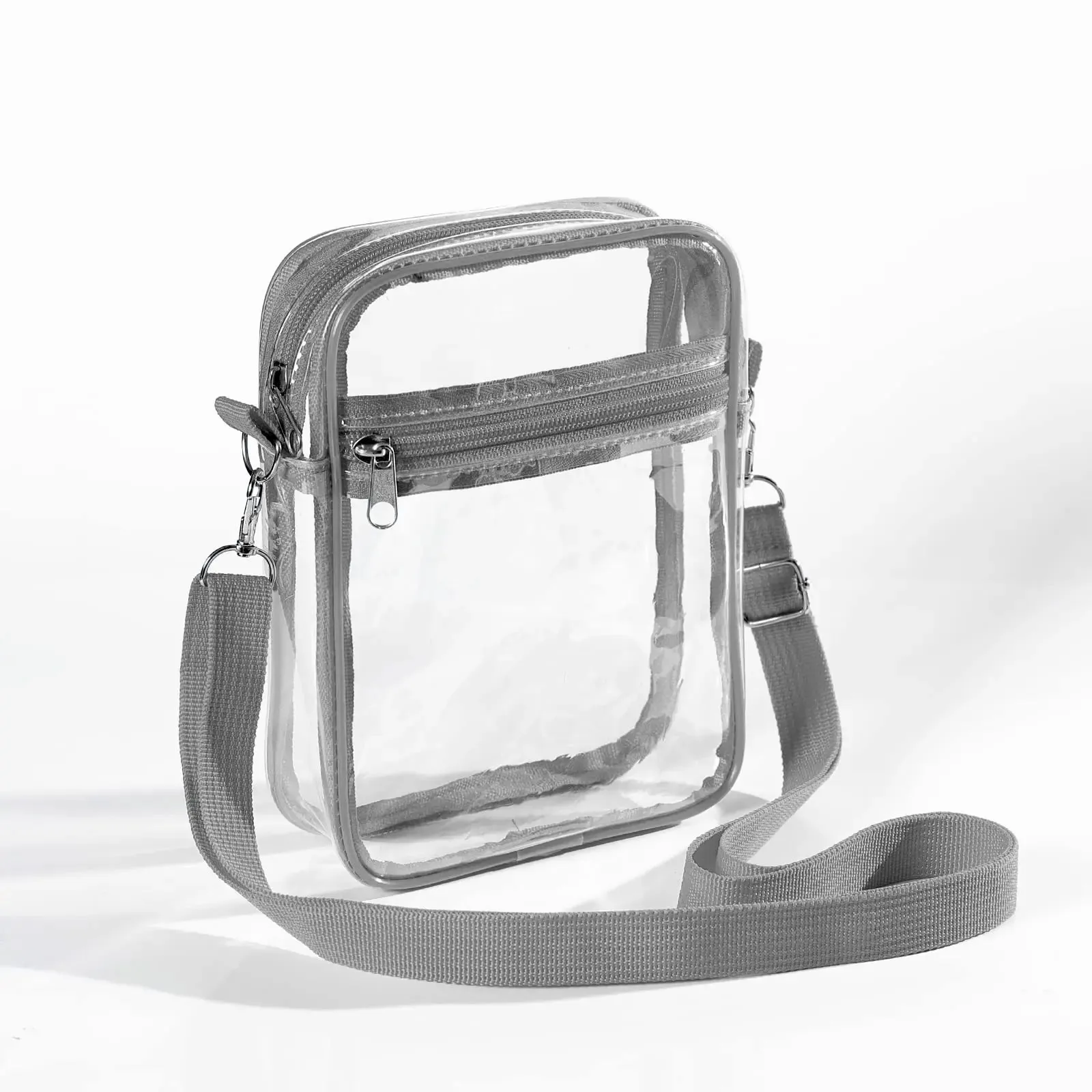 Transparent Crossbody Bags Women Summer All-Match Fashion Clear PVC Handbags Small Simple Zipper Shoulder Bag Purses Phone Bag