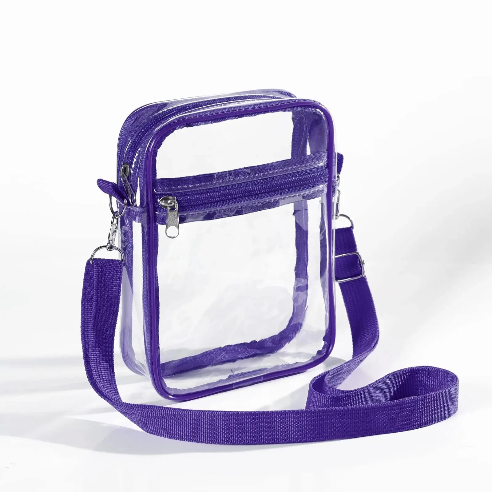 Transparent Crossbody Bags Women Summer All-Match Fashion Clear PVC Handbags Small Simple Zipper Shoulder Bag Purses Phone Bag