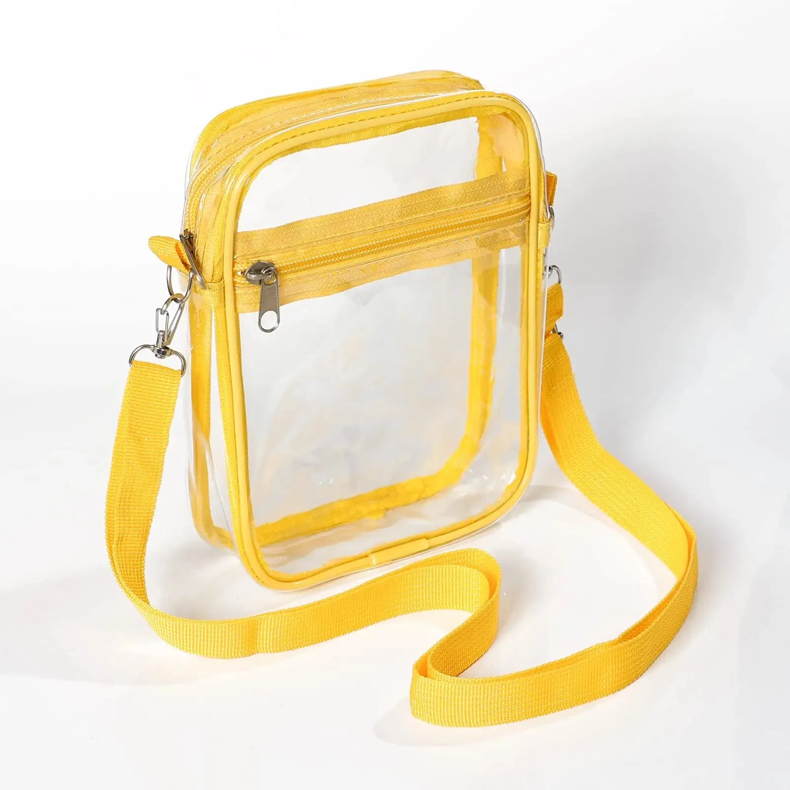 Transparent Crossbody Bags Women Summer All-Match Fashion Clear PVC Handbags Small Simple Zipper Shoulder Bag Purses Phone Bag