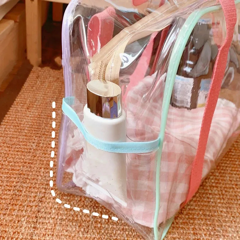Travel PVC  Transparent  Make Up Tote Handbags