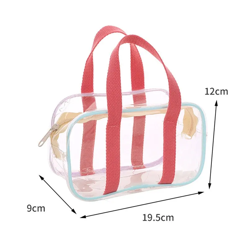 Travel PVC  Transparent  Make Up Tote Handbags
