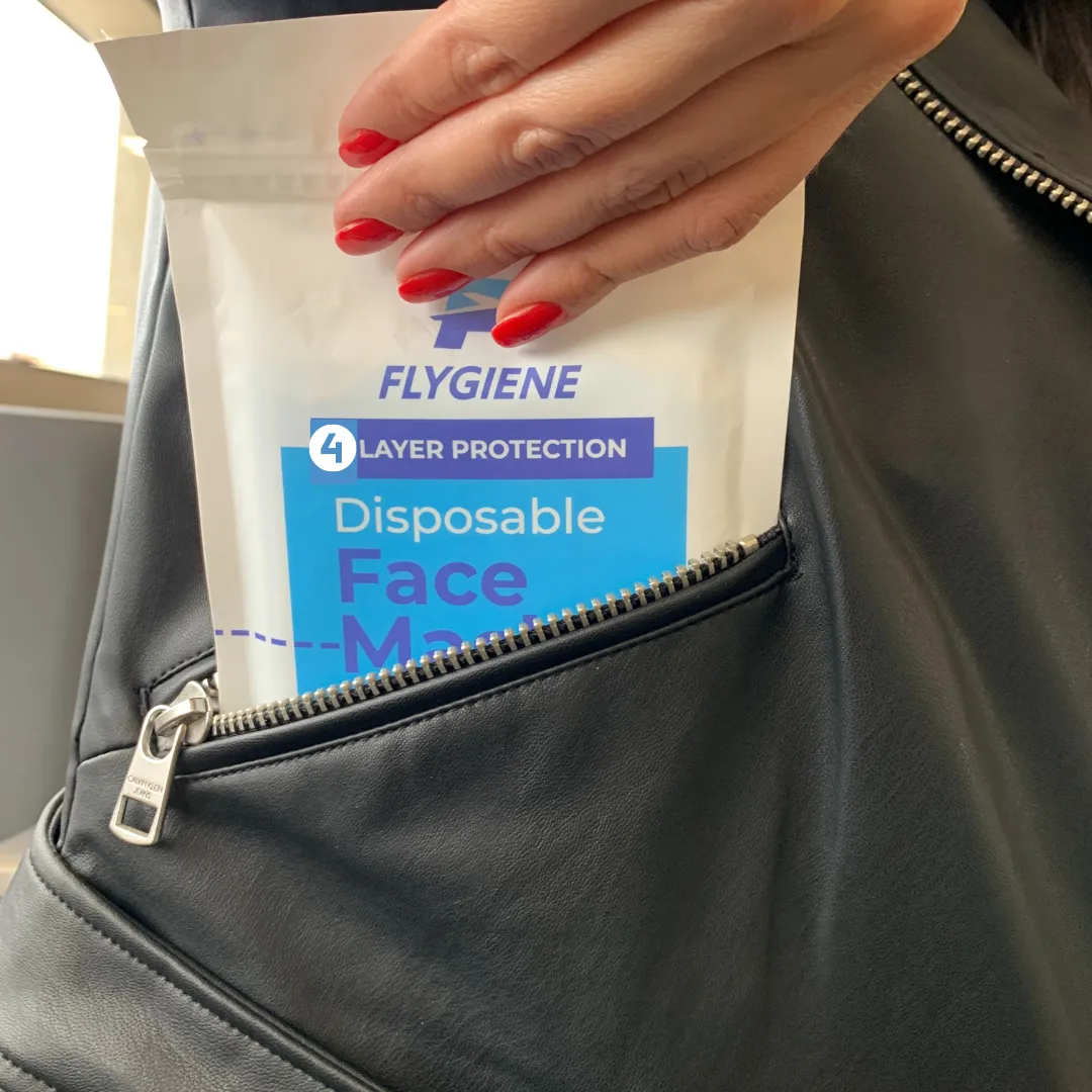 Travel Size Disposable Face Mask | KF94 - 4 Layers - 10 Count Navy Blue