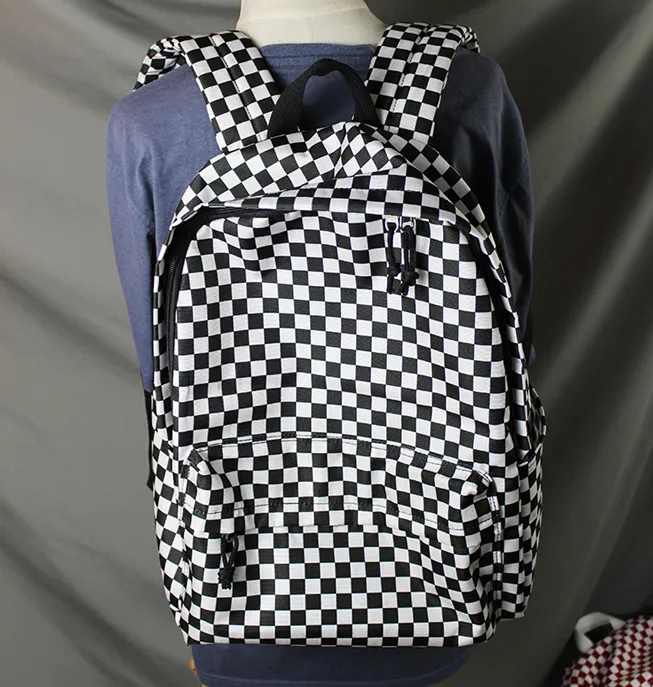 Ulzzang Check Backpack KF81506