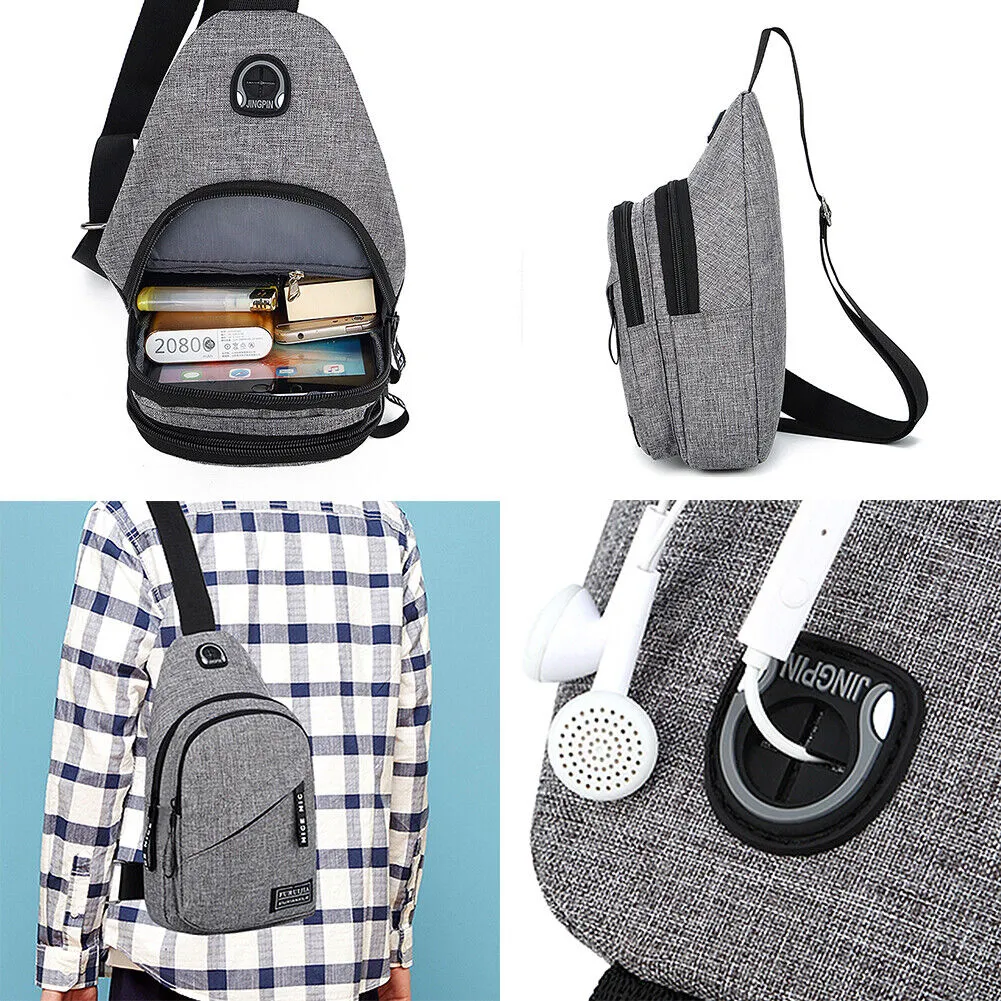 US Small Sling Bag Chest Shoulder Backpack Crossbody Bag Multifunctoinal Daypack