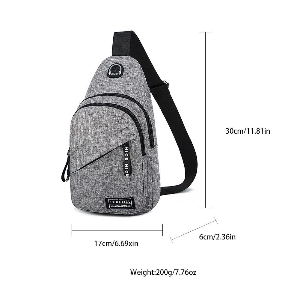 US Small Sling Bag Chest Shoulder Backpack Crossbody Bag Multifunctoinal Daypack