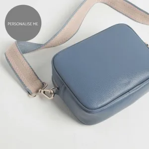 Verona Crossbody Tassel Denim Bag with Pastel Strap