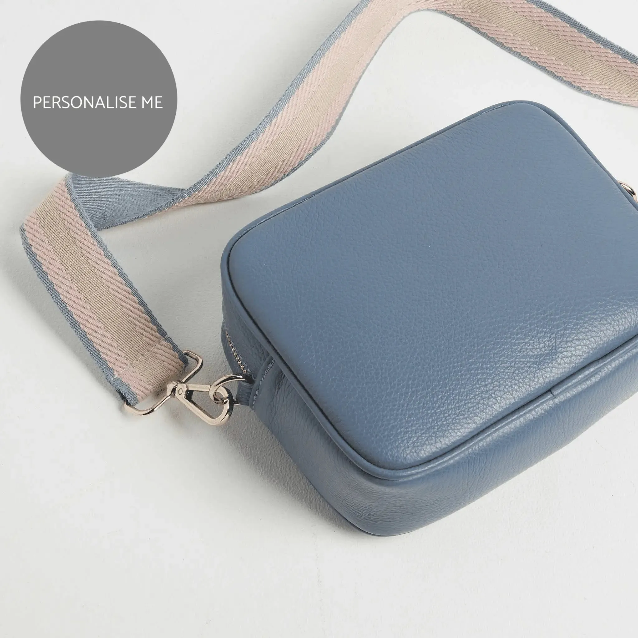 Verona Crossbody Tassel Denim Bag with Pastel Strap