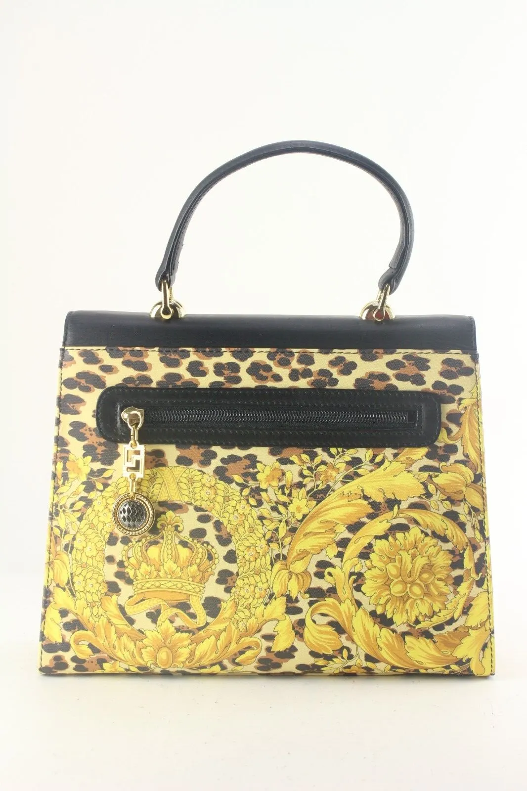Versace Baroque Kelly Top Handle Flap 2way Crossbody Bag 1VER822K