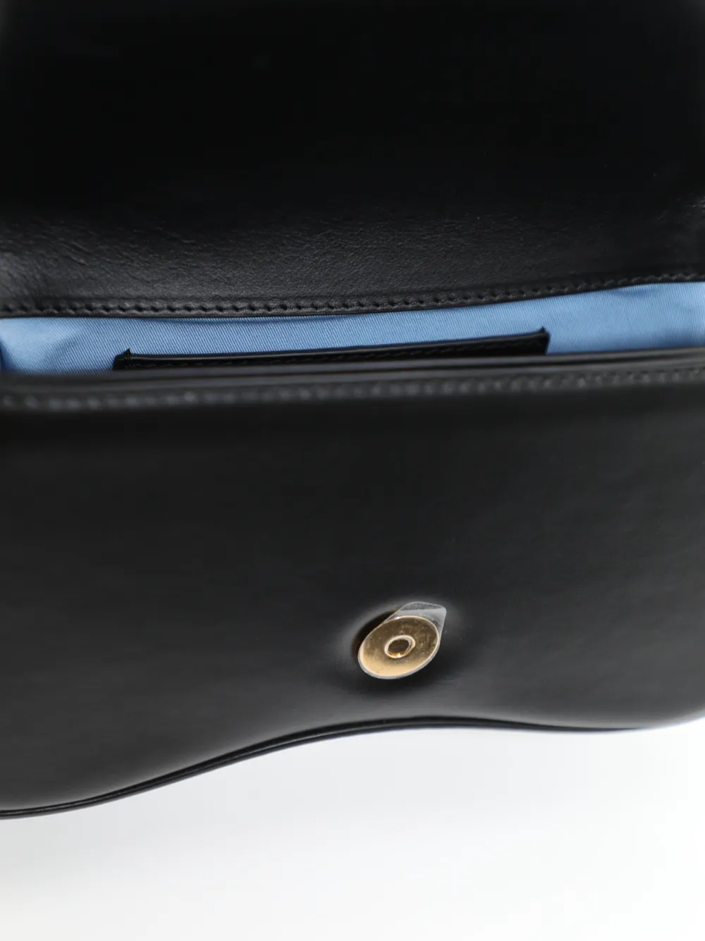 Versace Calf Leather Shoulder Bag in Black/Versace Gold