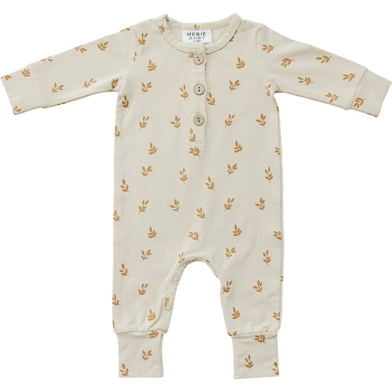 Vines Long Sleeve Button Romper