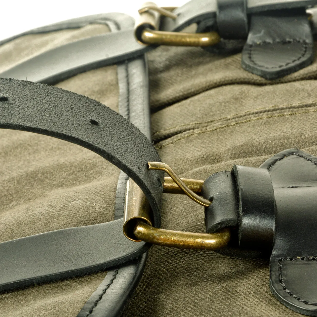 Vintage Canvas and Leather Multi-Compartment Messenger Bag