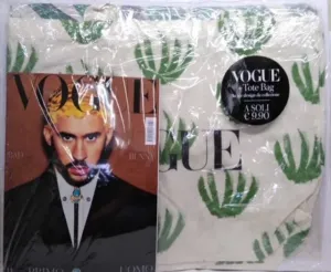 VOGUE Magazine Italia July 2024 BAD BUNNY with Adelaide Cioni Tote Bag SEALED