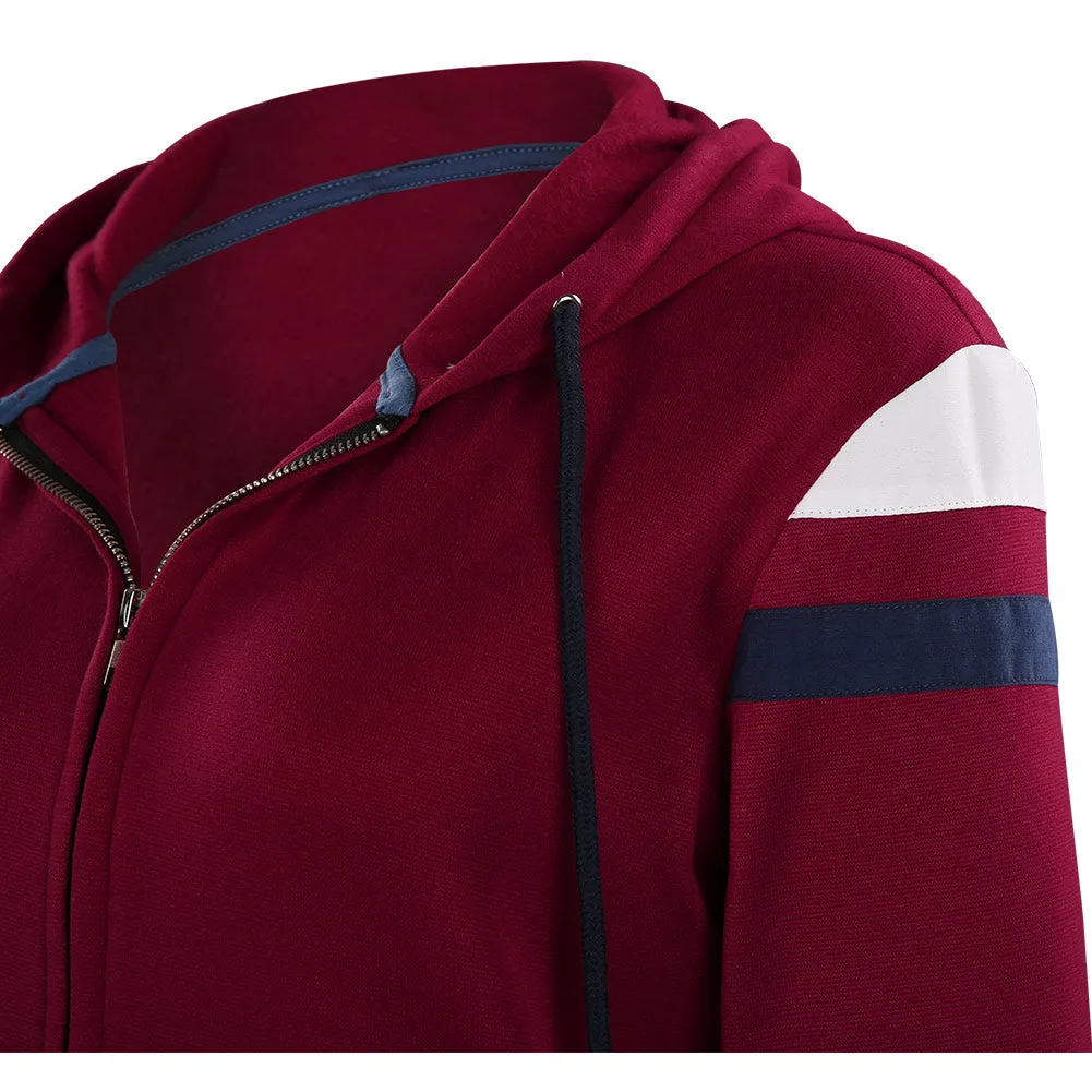 Wanda Vision Scarlet Witch Hoodie Cosplay Costume  Halloween Carnival Suit