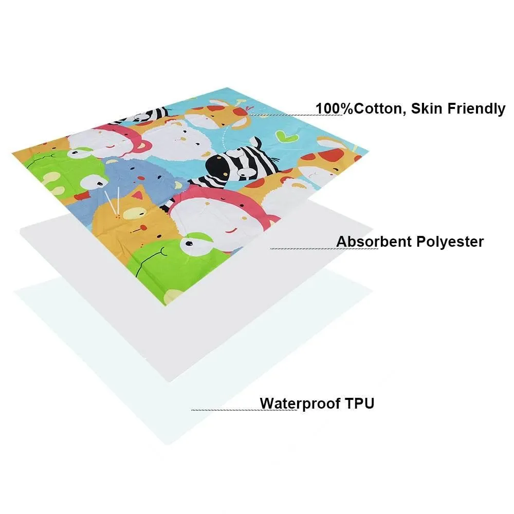 Waterproof Baby Changing Mat - Reusable Cartoon Design