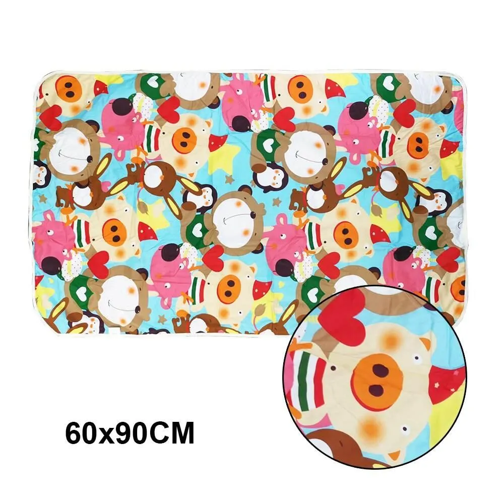Waterproof Baby Changing Mat - Reusable Cartoon Design