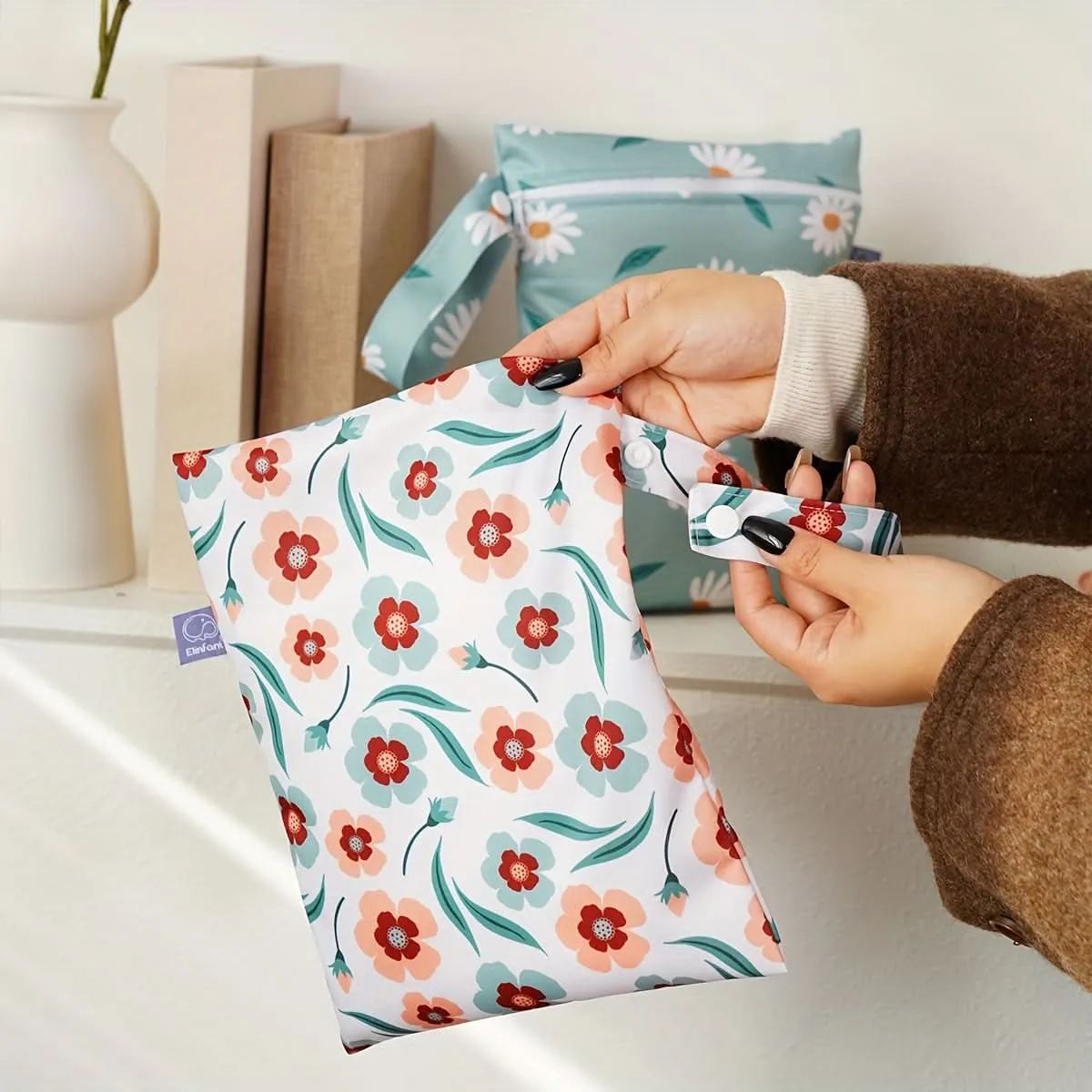 Waterproof Diaper Bags with Dual-Compartment Organizer