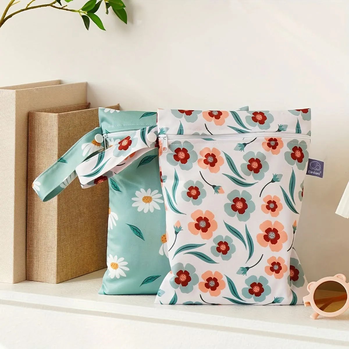 Waterproof Diaper Bags with Dual-Compartment Organizer