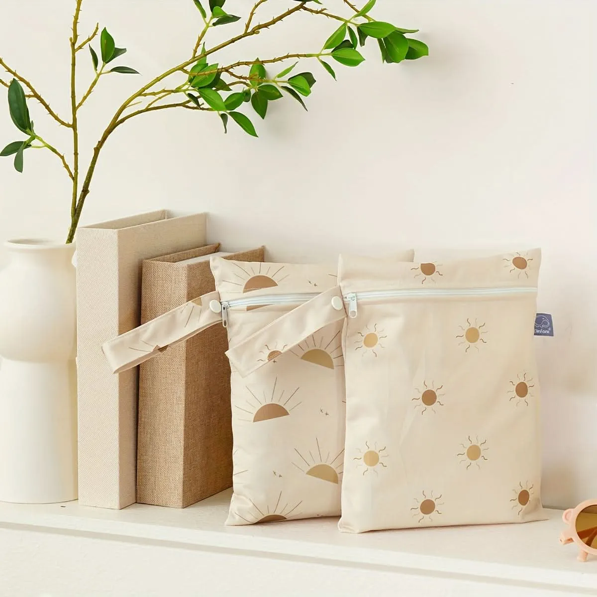 Waterproof Diaper Bags with Dual-Compartment Organizer