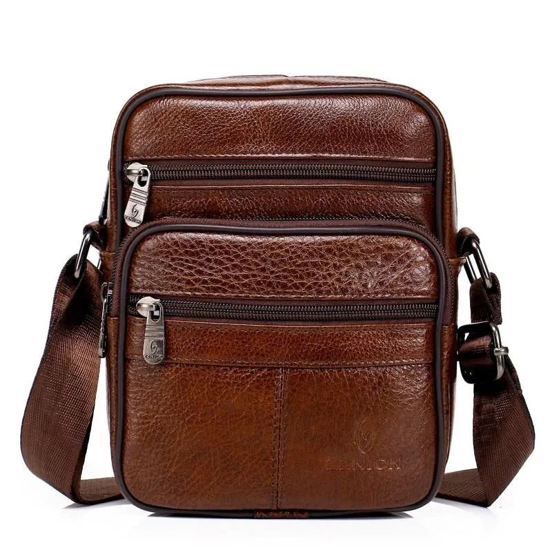 West Louis™ Genuine Leather Crossbody Men Messenger Bag