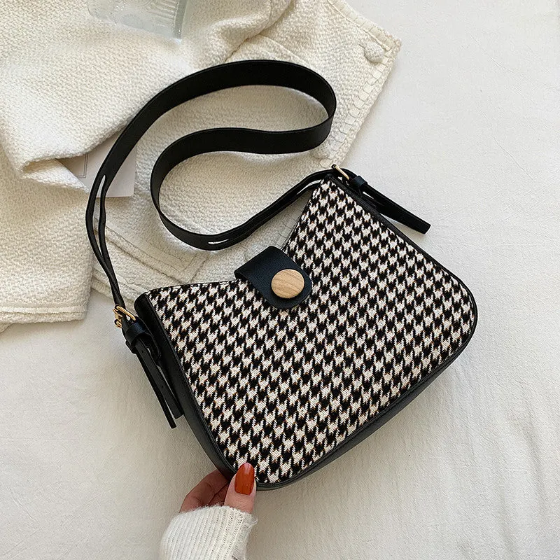 Western Style Small Bag Women Fashion Striped One-shoulder