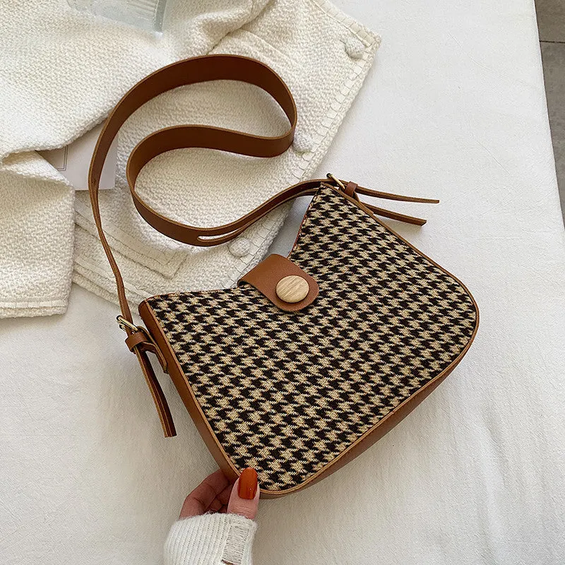 Western Style Small Bag Women Fashion Striped One-shoulder