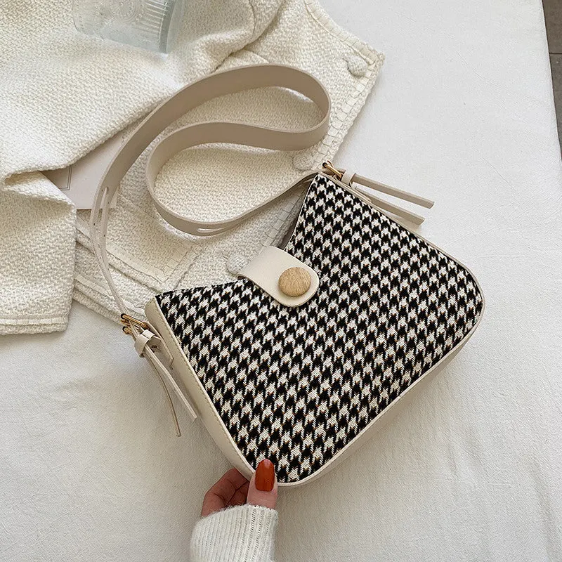 Western Style Small Bag Women Fashion Striped One-shoulder