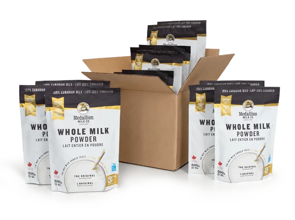 Whole Milk Powder case -12 Bags x 500g - Made in Canada