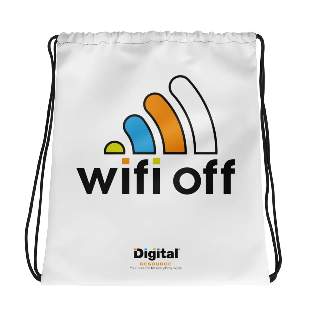 Wifi Off Drawstring Bag