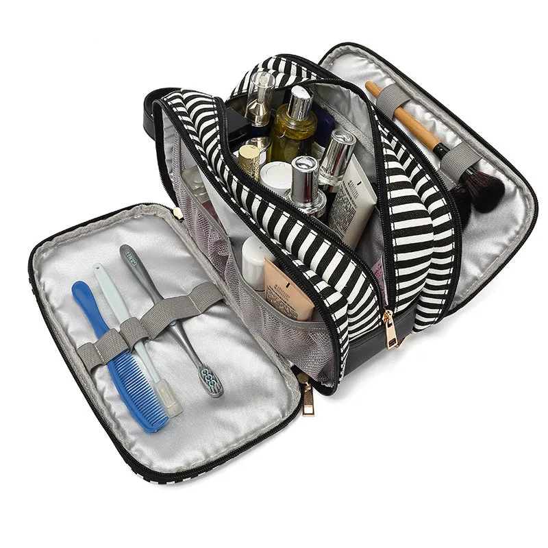 Women Canvas Toiletry Bags Waterproof Canvas Dopp Kit Cosmetic Bag