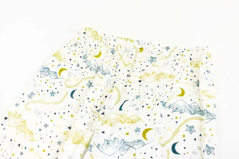 Women's Bamboo Pima 3/4 Sleeve Nursing PJ Set - Stars White