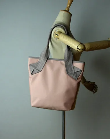 Womens Light Gray Nylon Shoulder Tote Bags Best Light Gray Nylon Tote Handbag Shopper Bags Purse for Ladies
