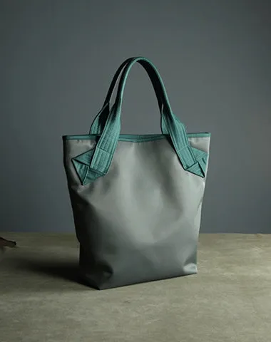 Womens Light Gray Nylon Shoulder Tote Bags Best Light Gray Nylon Tote Handbag Shopper Bags Purse for Ladies