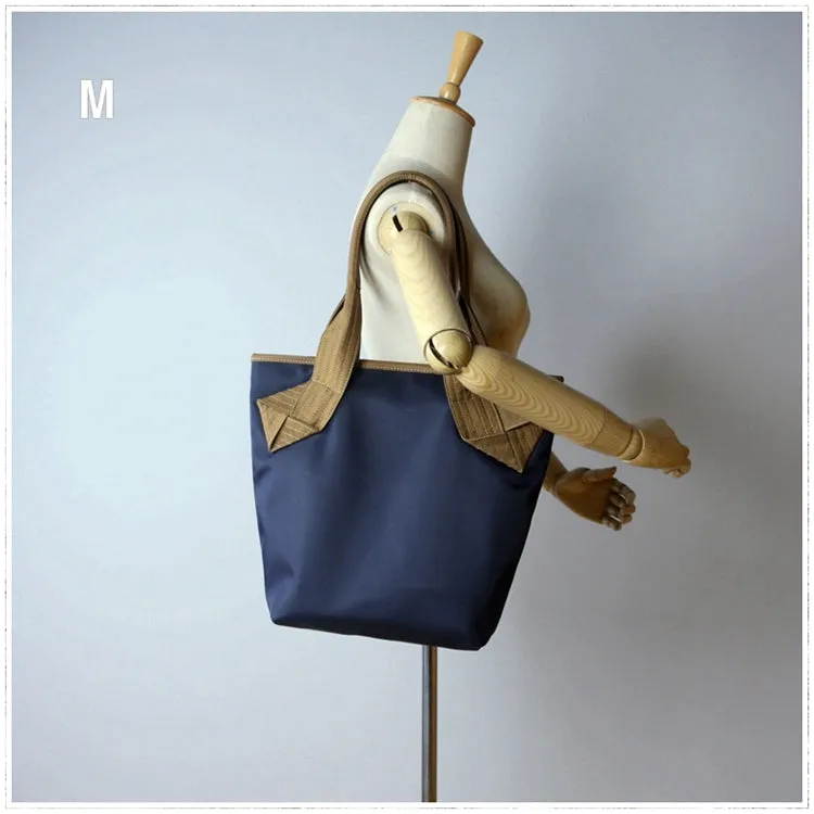 Womens Light Gray Nylon Shoulder Tote Bags Best Light Gray Nylon Tote Handbag Shopper Bags Purse for Ladies